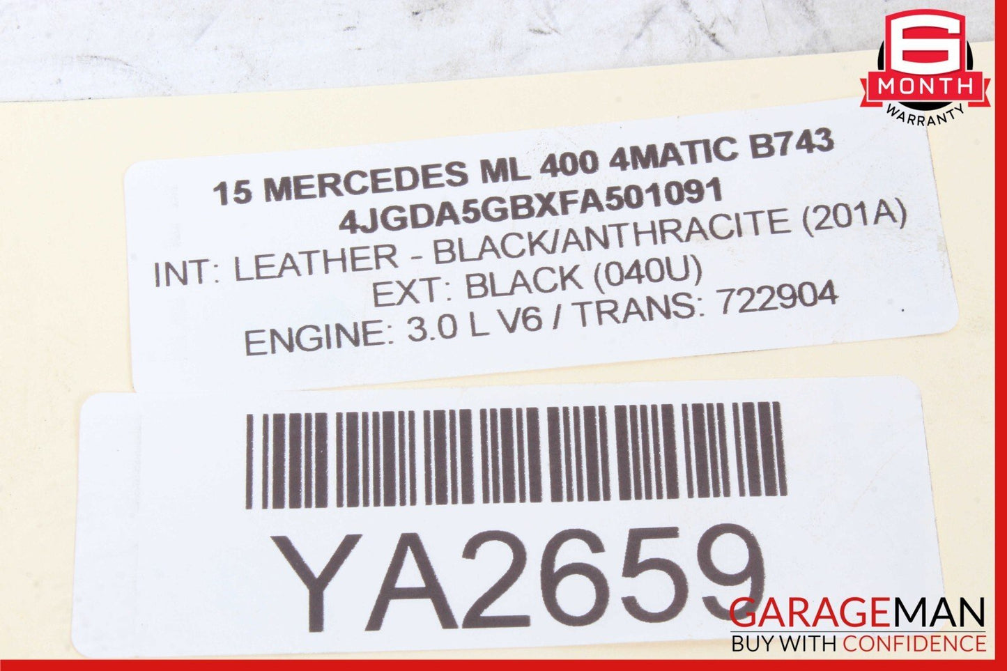 14-23 Mercedes W166 ML400 C43 AMG E450 Engine Motor Piston Connecting Rod OEM