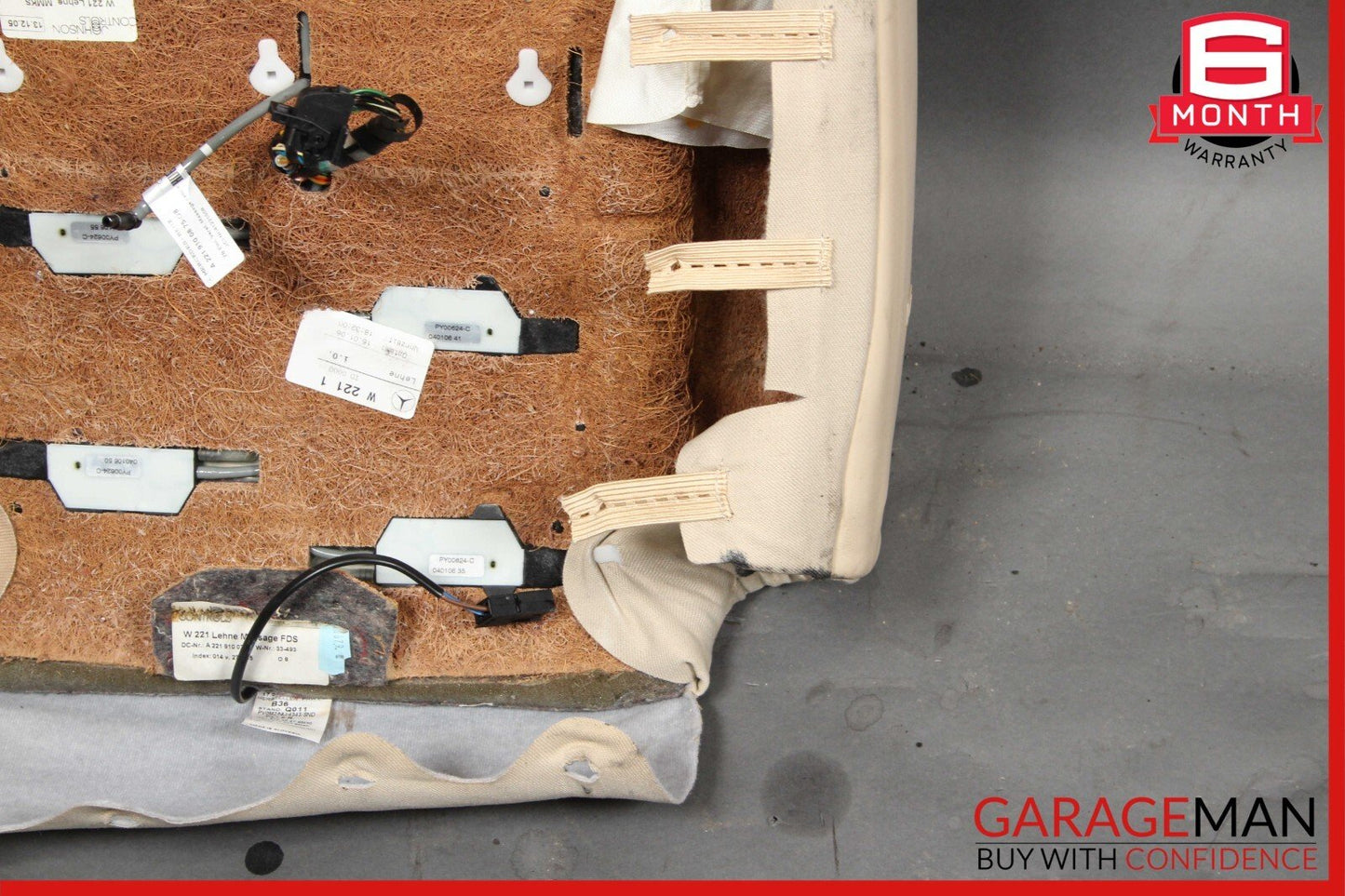 07-09 Mercedes W221 S550 S450 Front Left / Right Top Upper Seat Cushion Beige