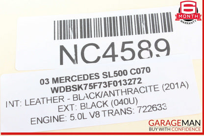 03-06 Mercedes R230 SL500 SL55 Front Right Side Exterior Door Handle Keyless Go