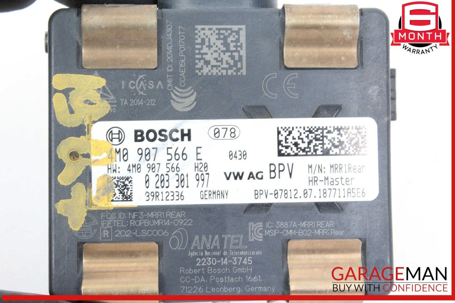 17-24 Audi Q7 Rear Right Passenger Side Blind Spot Alert Sensor 4M0907566E OEM