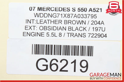 07-13 Mercedes W221 S550 Front Right Side Door Unlock Lock Control Switch Button