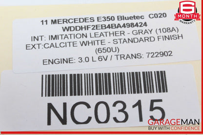 08-20 Mercedes W212 E350 Bluetec C300 Front Right Side Seat Control Module Unit