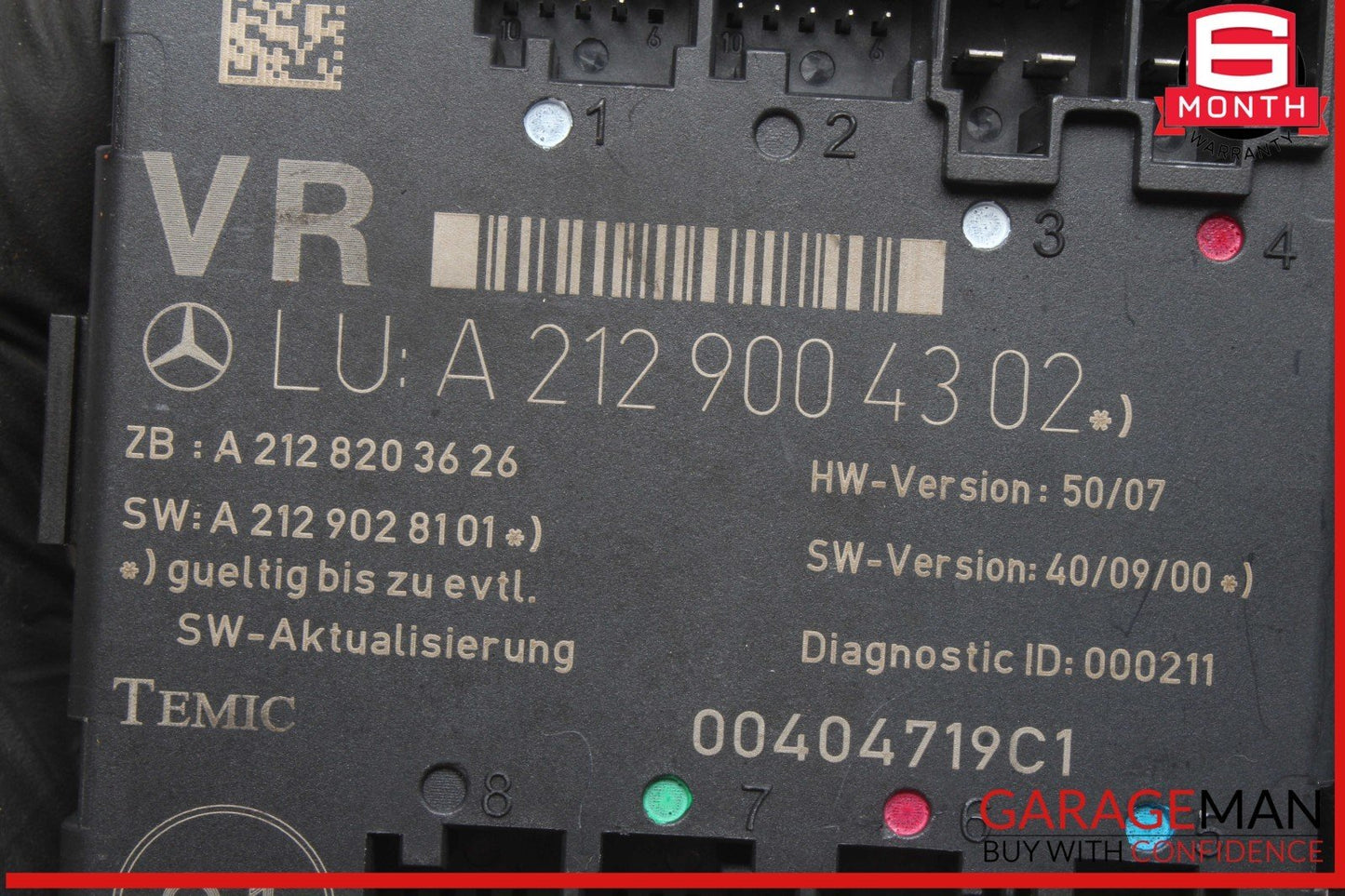 08-18 Mercedes W204 C250 E550 Front Right Passenger Side Door Control Module OEM