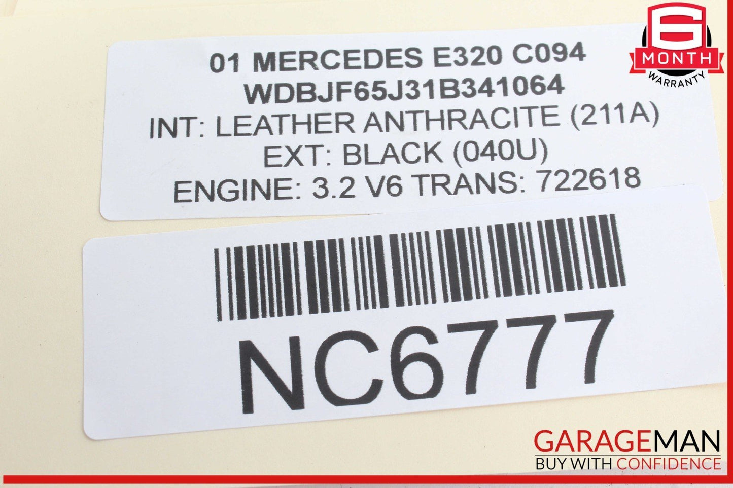98-02 Mercedes W210 E320 Yaw Acceleration Rate Sensor 0015404517 OEM