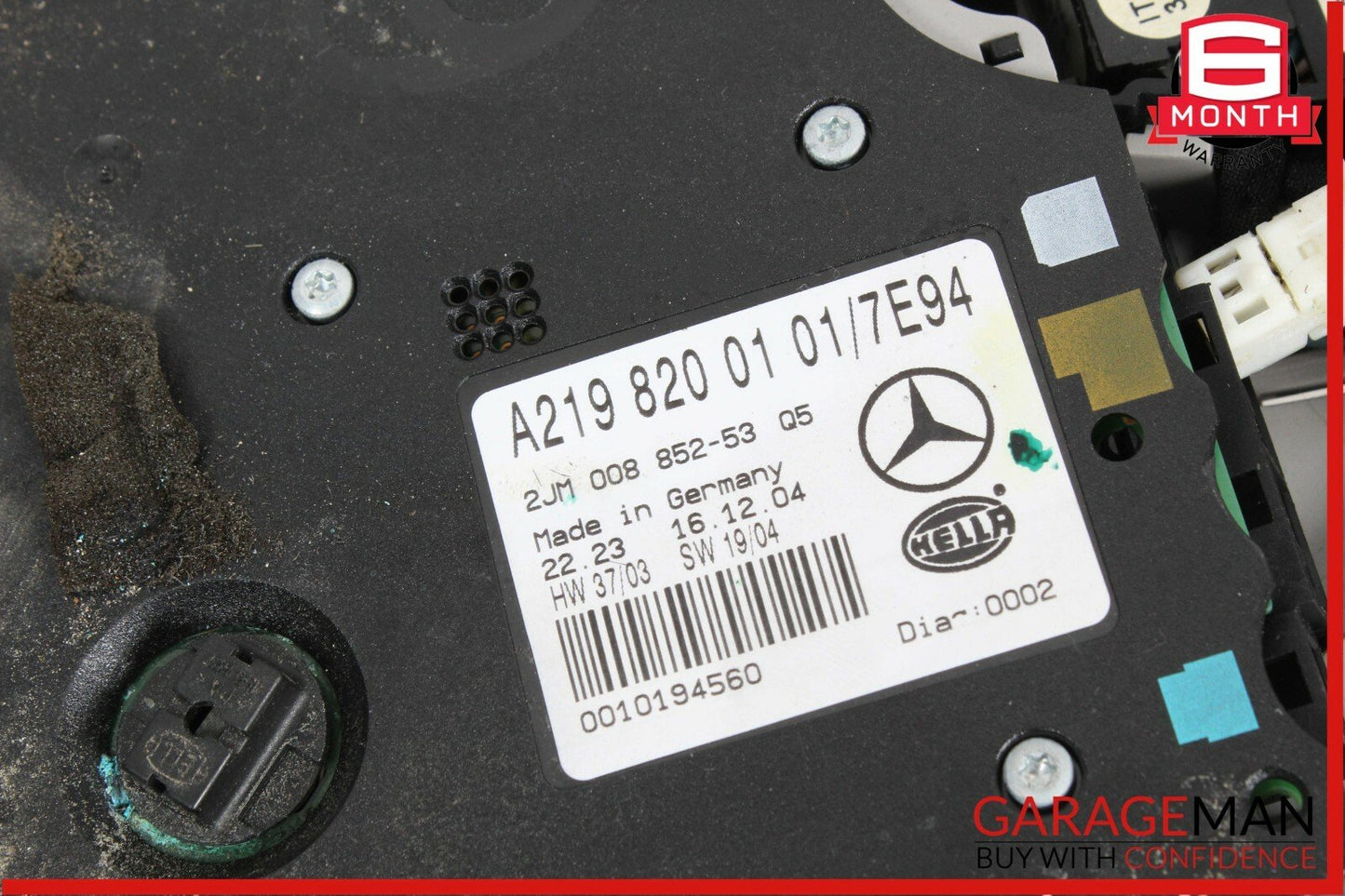 06-11 Mercedes W219 CLS500 Front Overhead Dome Light Lamp Sunroof Switch Grey