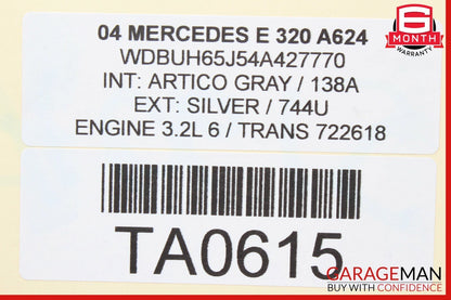 03-09 Mercedes W211 E350 E55 AMG Rear Right Side Exterior Door Handle Silver OEM