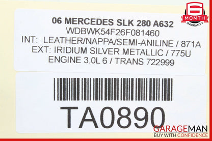 03-11 Mercedes SLK280 E350 CLS500 Front Left Side Under Seat Control Module Unit