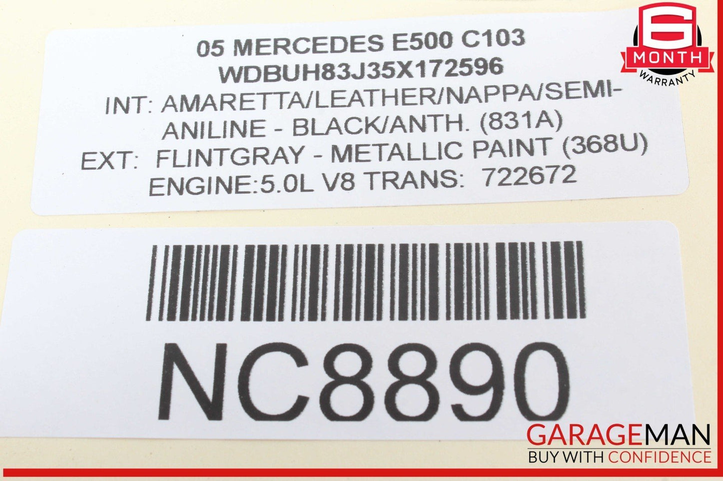 03-09 Mercedes W211 E500 E350 Rear Left Driver Side Door Lock Latch Actuator
