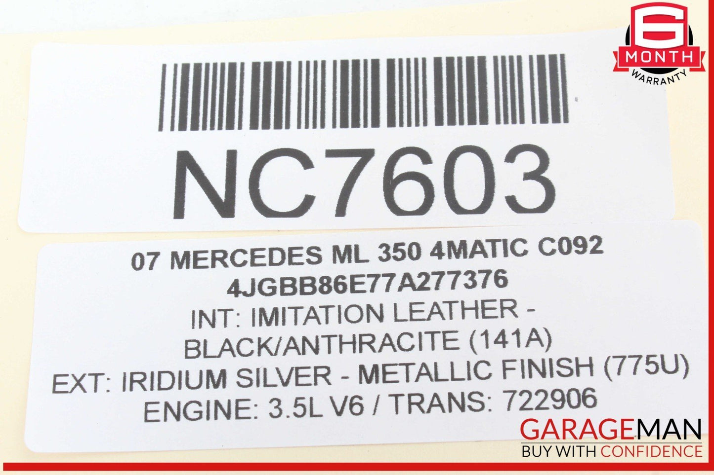 06-12 Mercedes W164 ML350 4MATIC GL450 Radio Stereo 6 Disk CD Changer Player OEM