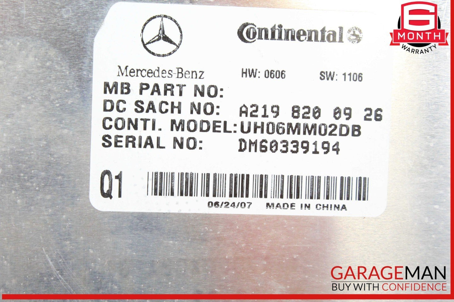 06-12 Mercedes W211 E350 ML350 Communication Control Module 2198200926 OEM