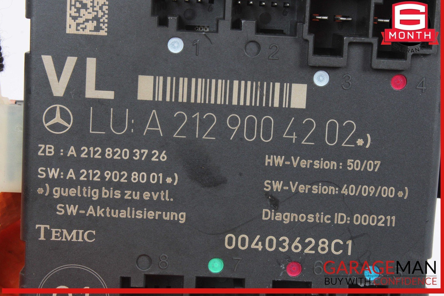 08-18 Mercedes W204 C250 Front Left Driver Side Door Control Module Unit OEM