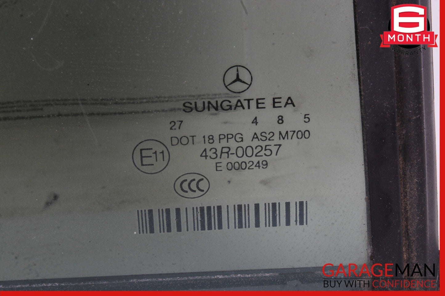 07-13 Mercedes W221 S550 S600 Rear Right Side Door Quarter Window Glass Tinted
