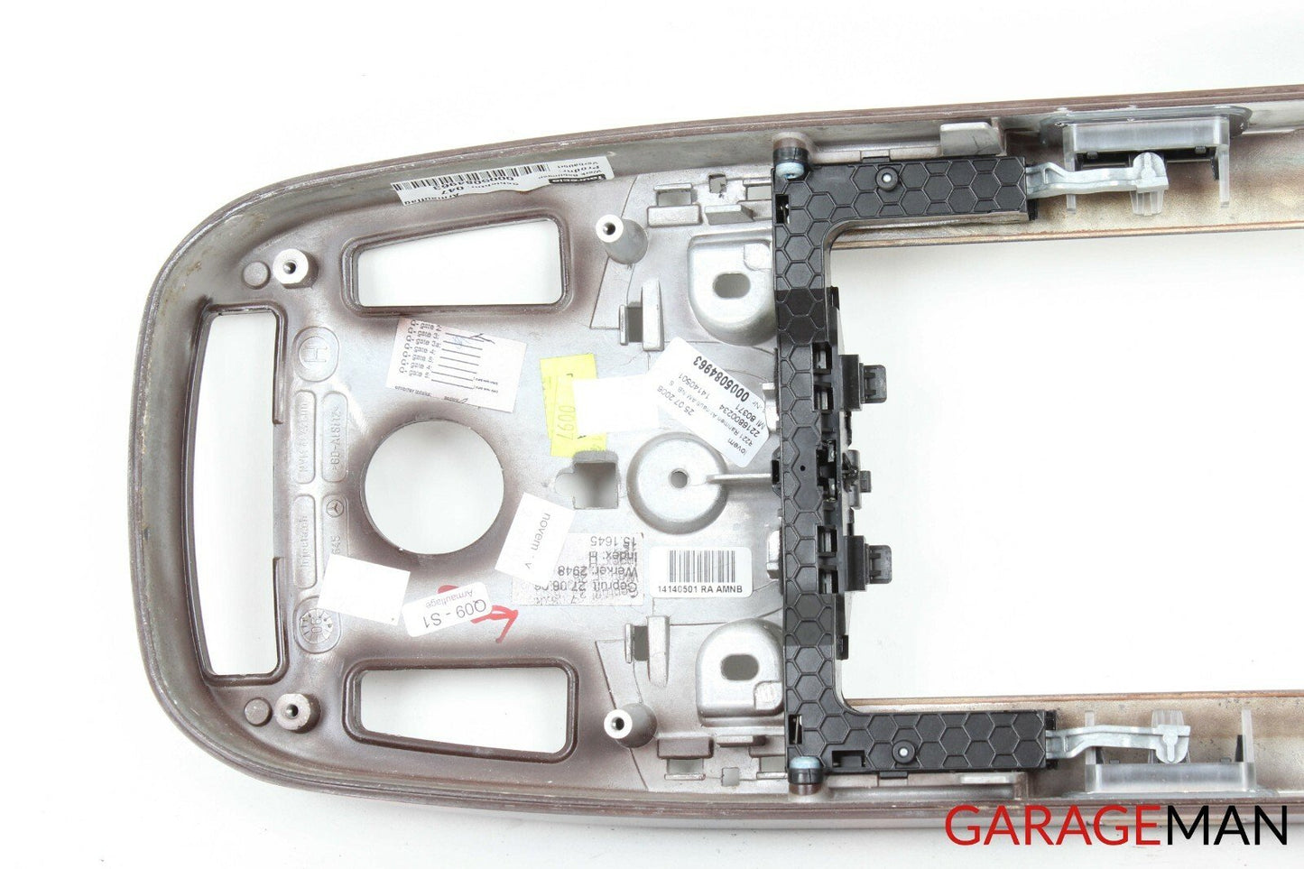 07-09 MERCEDES W221 S550 S600 CENTER CONSOLE TRIM BEZEL PANEL WOOD OEM