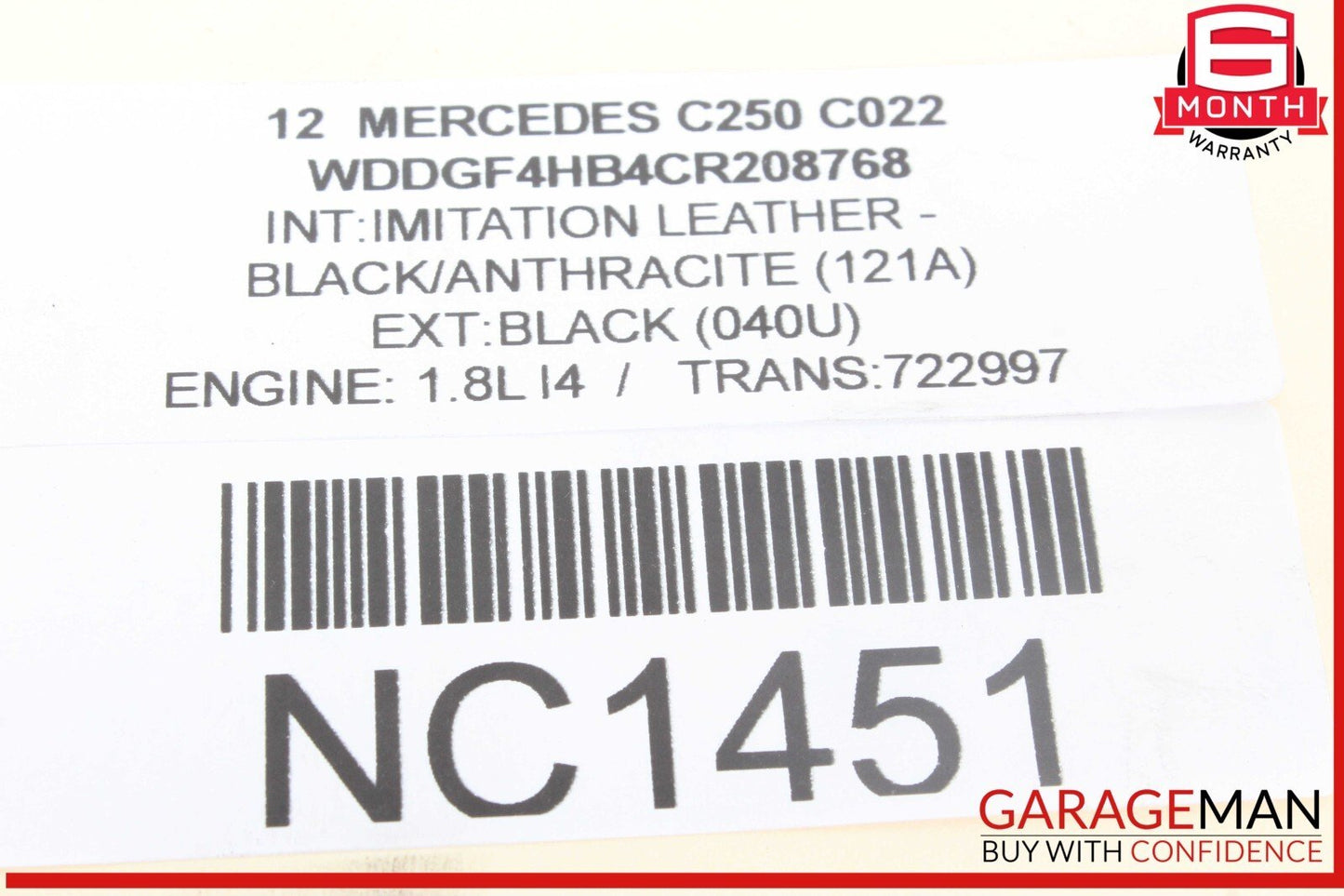 12-16 Mercedes W204 C250 SLK250 SLK350 Tranny Transmission Oil Cooler OEM
