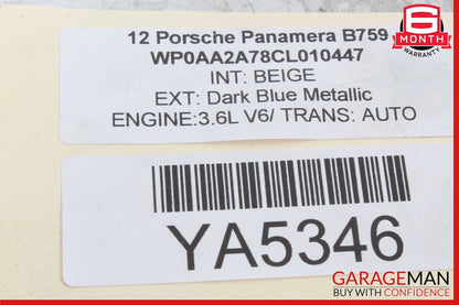 11-16 Porsche Panamera 970 3.6L Coolant Hose Pipe