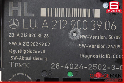 08-14 Mercedes W204 C300 C250 Rear Left Side Door Control Module Unit
