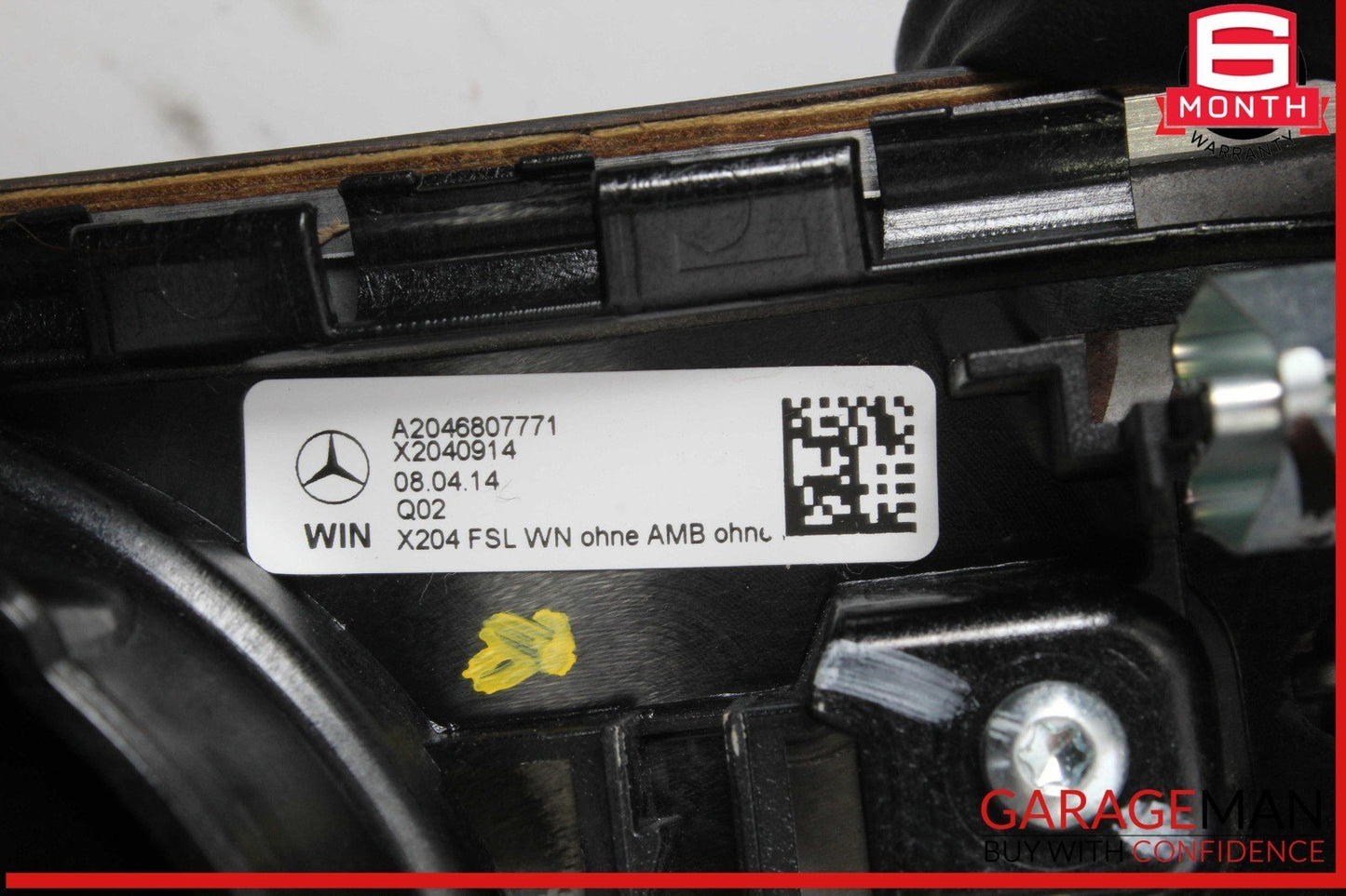 13-15 Mercedes X204 GLK350 Front Left Side Dash AC A/C Air Vent w/ Wood Trim OEM