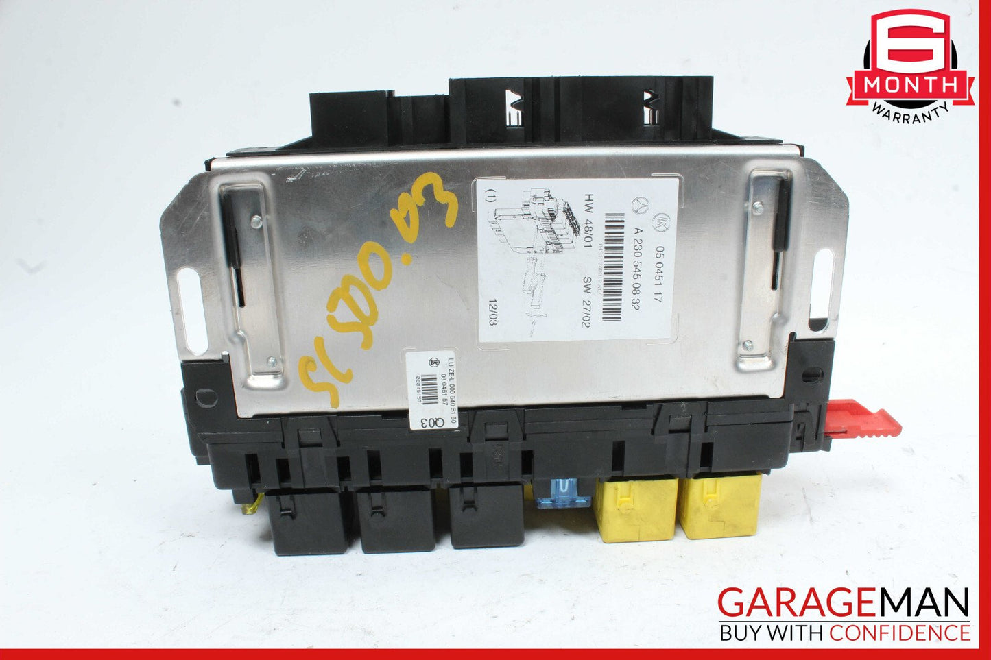03-12 Mercedes R230 SL500 Front Left SAM Fuse Box Signal Acquisition Assembly