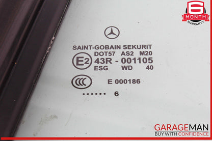 05-11 Mercedes R171 SLK350 Rear Left Side Door Quarter Window Glass OEM