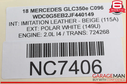 18-20 Mercedes X253 GLC350e Dash Dashboard Headlight Head Light Control Switch