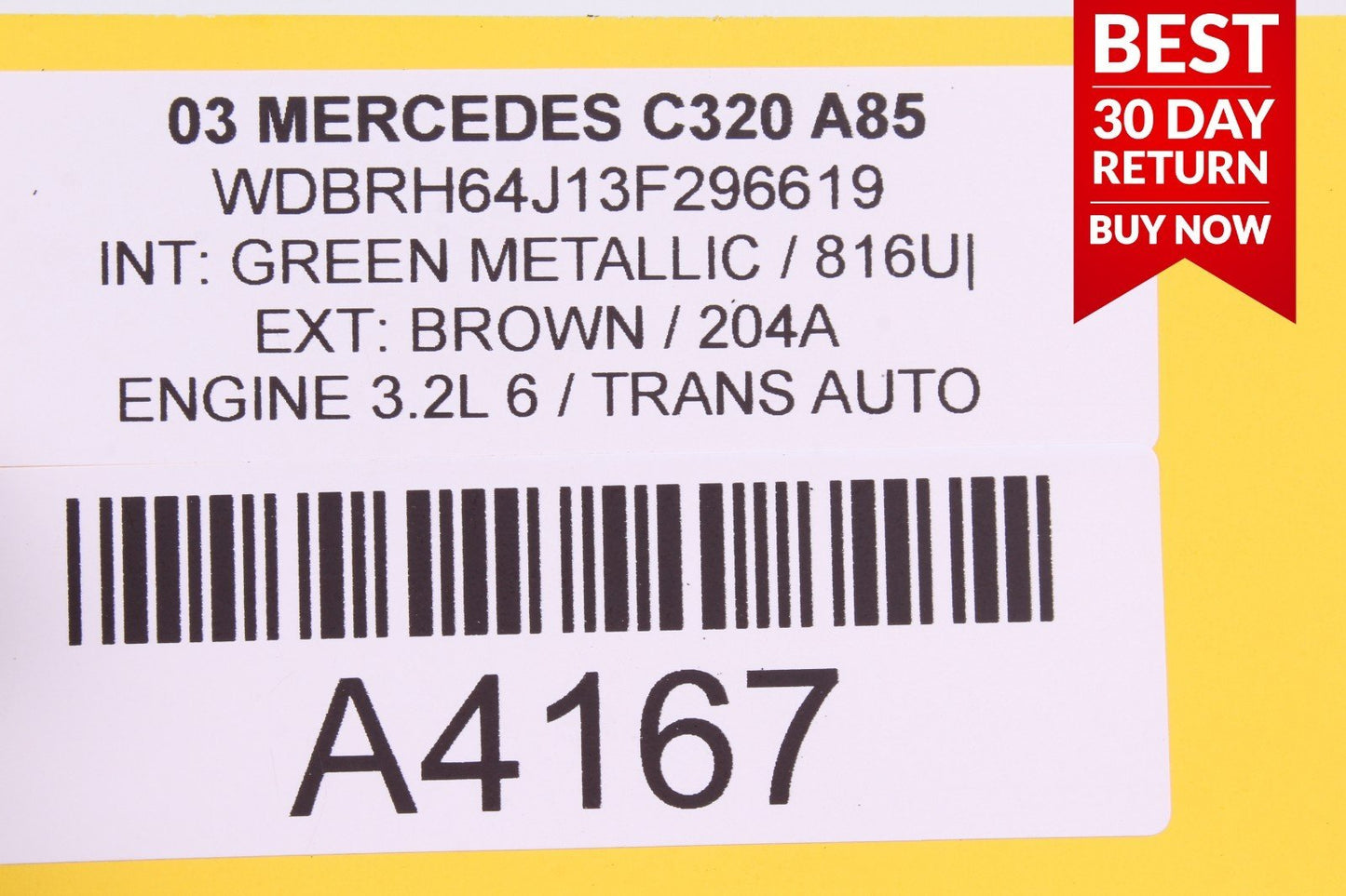 01-07 MERCEDES W203 C320 REAR LEFT DRIVER SIDE DOOR CONTROL MODULE A85 OEM