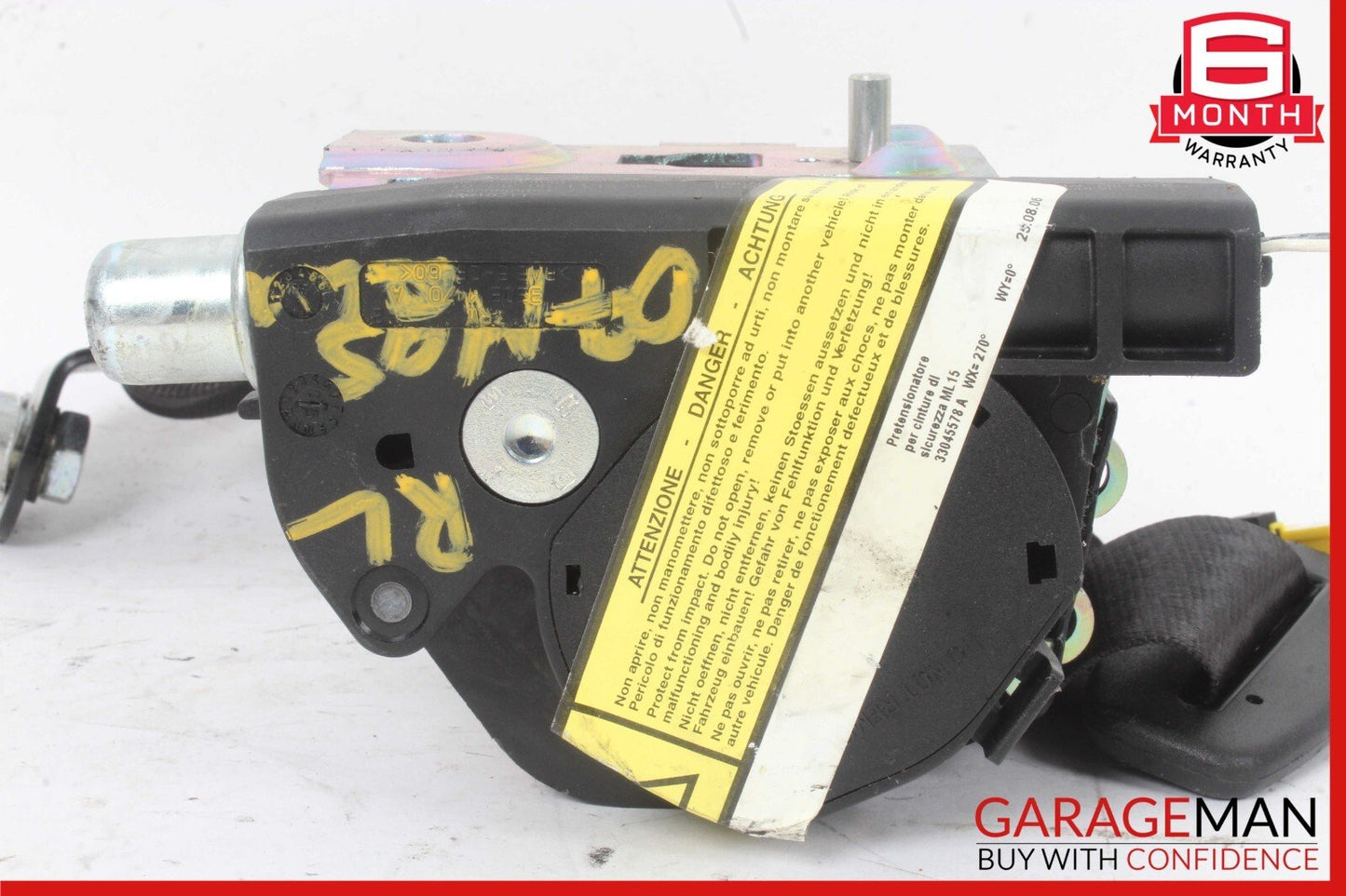 03-08 Maserati Quattroporte M139 Rear Left Side Seatbelt Seat Belt Retractor OEM