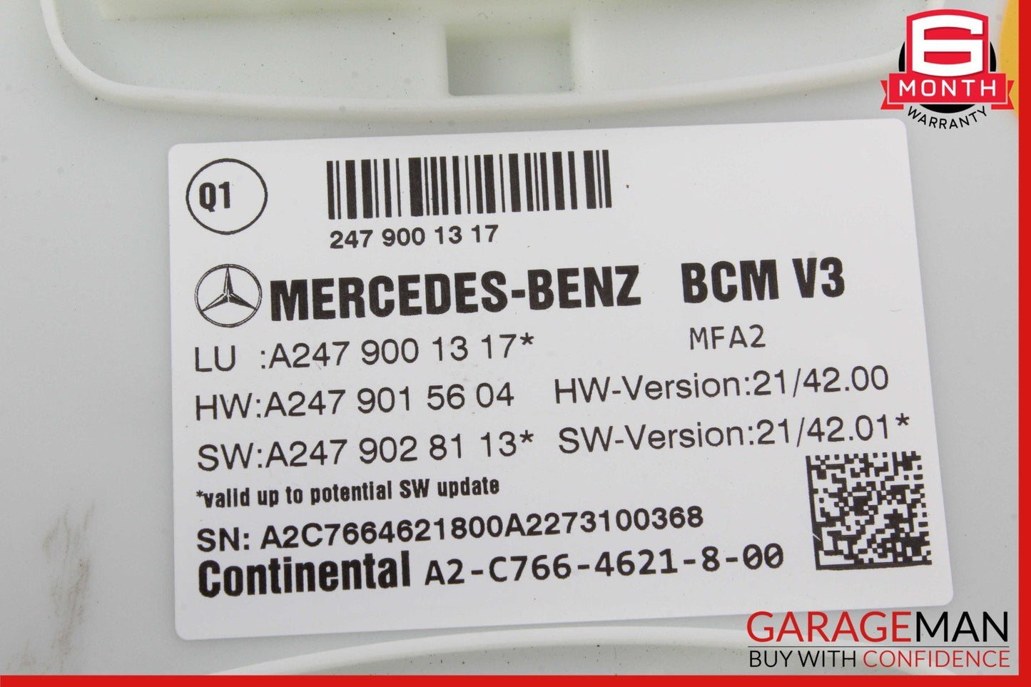 20-23 Mercedes W118 CLA250 BCM Body Computer Control Module Unit 2479001317 OEM
