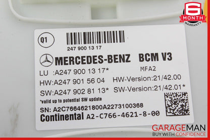 20-23 Mercedes W118 CLA250 BCM Body Computer Control Module Unit 2479001317 OEM