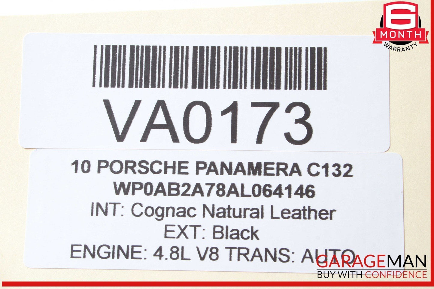 10-16 Porsche Panamera 970 Rear Left Driver Side Exterior Door Handle Black OEM