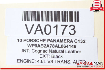 10-16 Porsche Panamera 970 Rear Left Driver Side Exterior Door Handle Black OEM