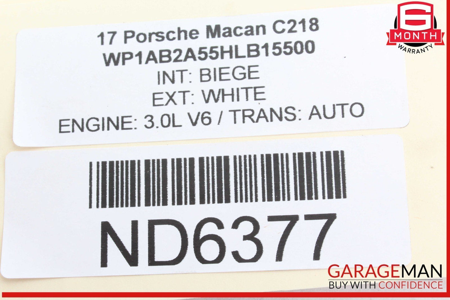 15-18 Porsche Macan 95B Rear Right and Left Side Coil Spring Springs Set of 2