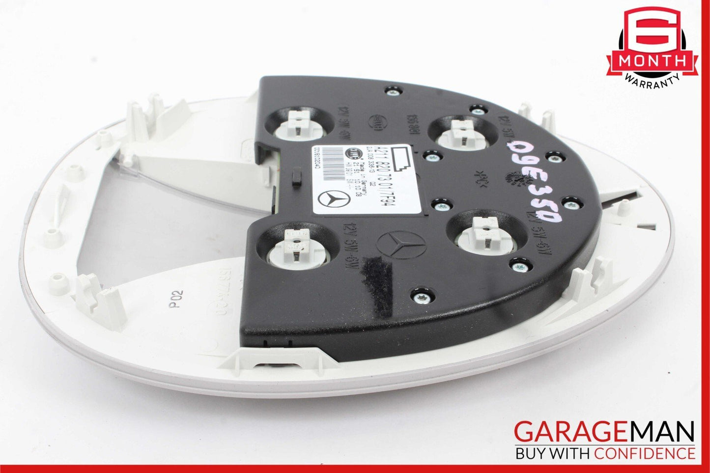 07-09 Mercedes W211 E350 E550 Rear Overhead Dome Light Gray 2118207301 OEM