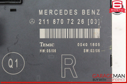 03-09 Mercedes W211 E320 CDI Front Right Passenger Side Door Control Module OEM