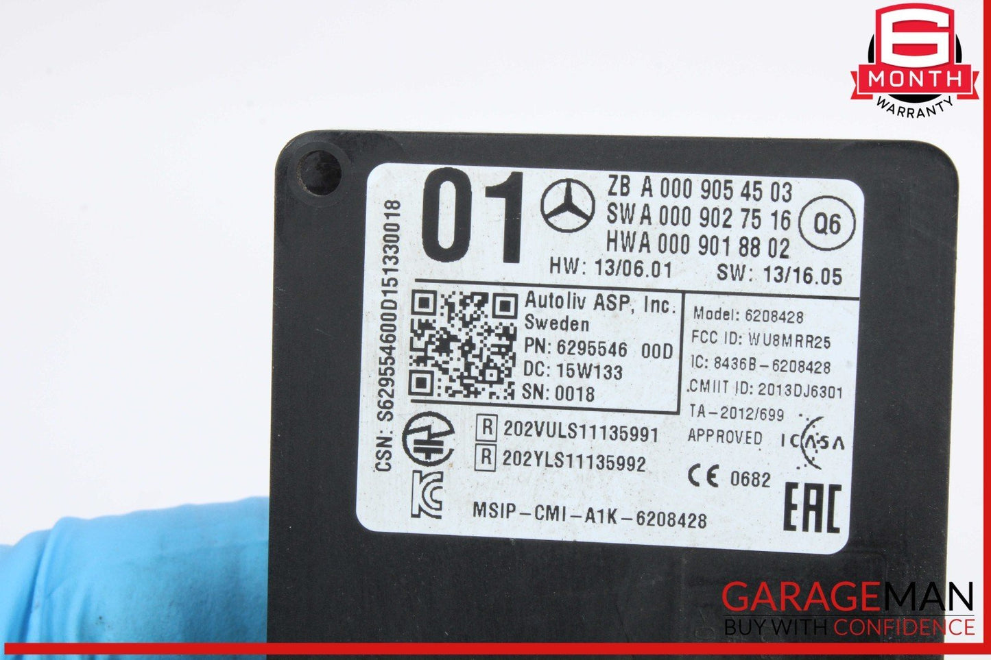 13-20 Mercedes W207 E350 Rear Bumper Blind Spot Radar Sensor Module 0009054503