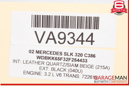 97-04 Mercedes R170 SLK320 Left Main Top Drive Lift Cylinder 1708000572 OEM