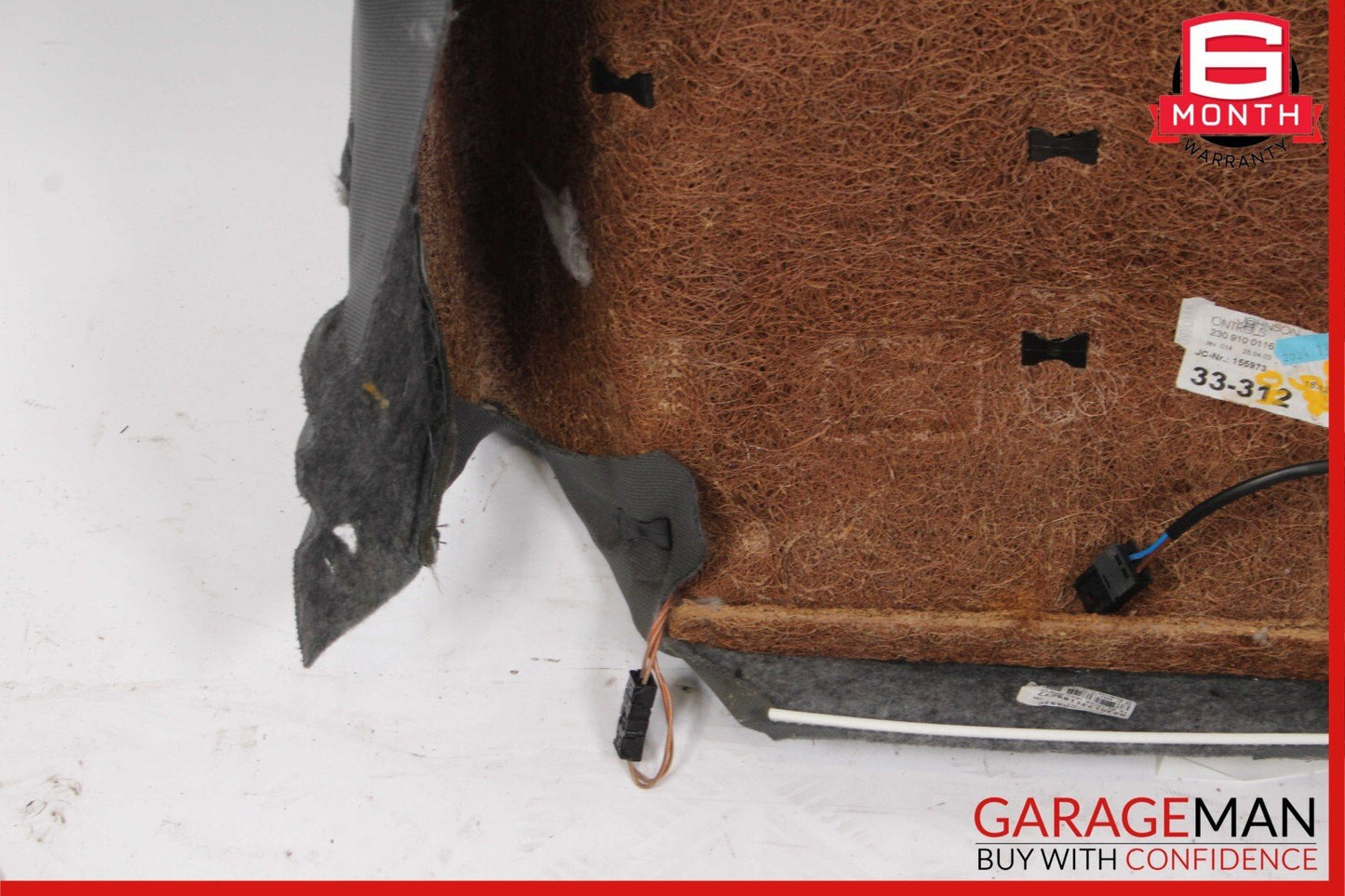 03-06 Mercedes R230 SL500 Front Right Top Upper Seat Cushion Cover Anthracite