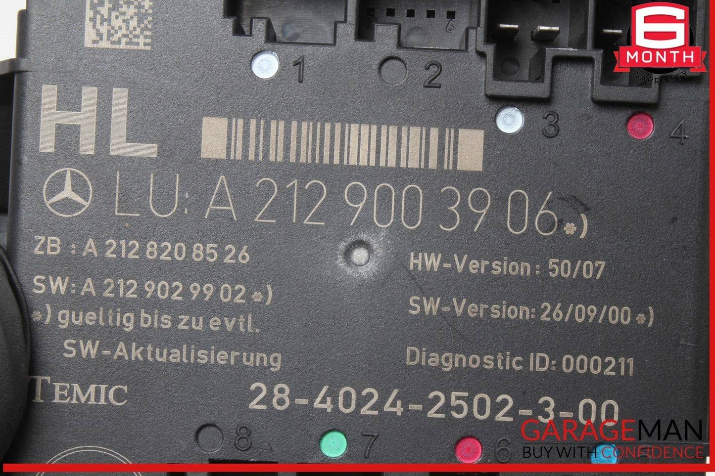 08-18 Mercedes W204 C250 E350 Rear Left Driver Side Door Control Module OEM