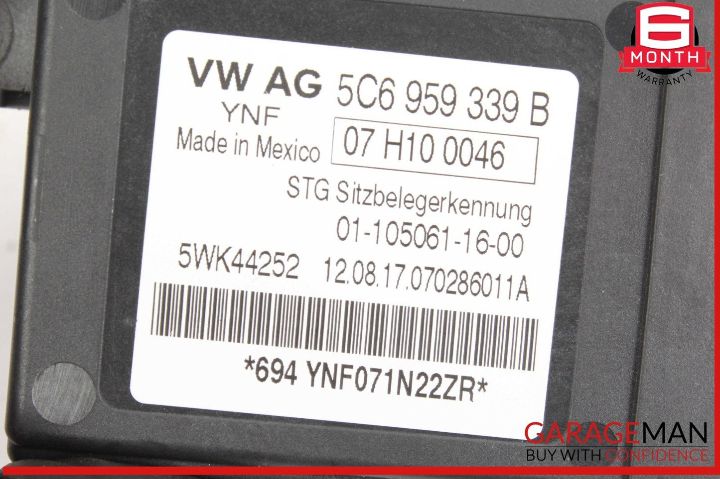 12-18 Audi A6 A7 Front Right Passenger Side Seat Occupant Sensor Control Module