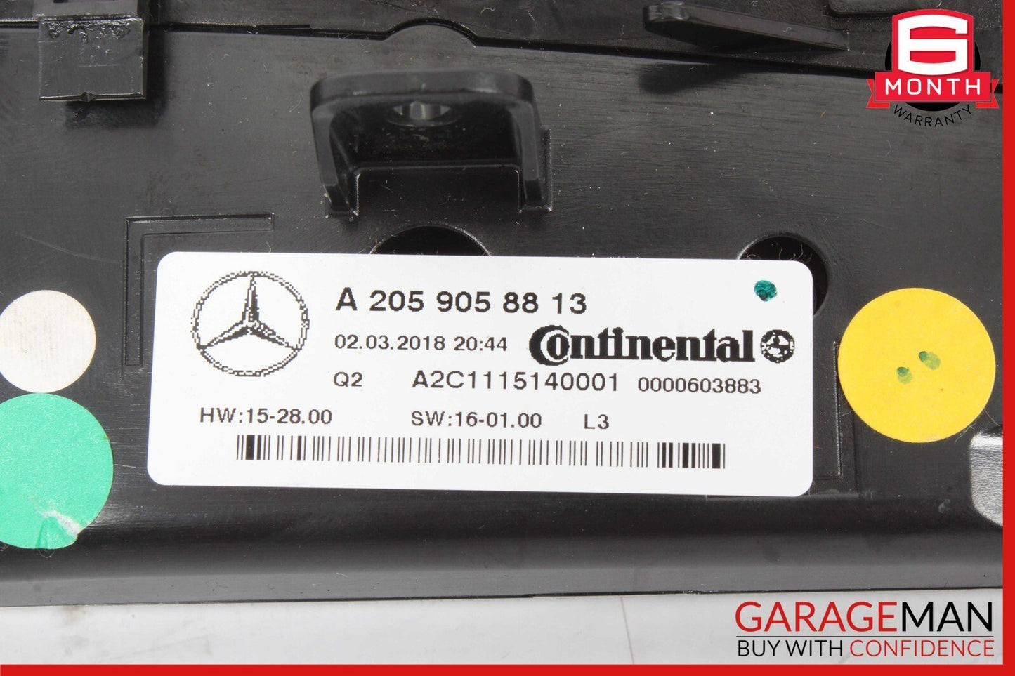 15-20 Mercedes W205 C300 C400 C350e A/C AC Heater Climate Control Switch Assy