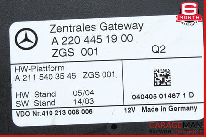 03-06 Mercedes R230 SL500 CL500 Central Gateway Control Module OEM