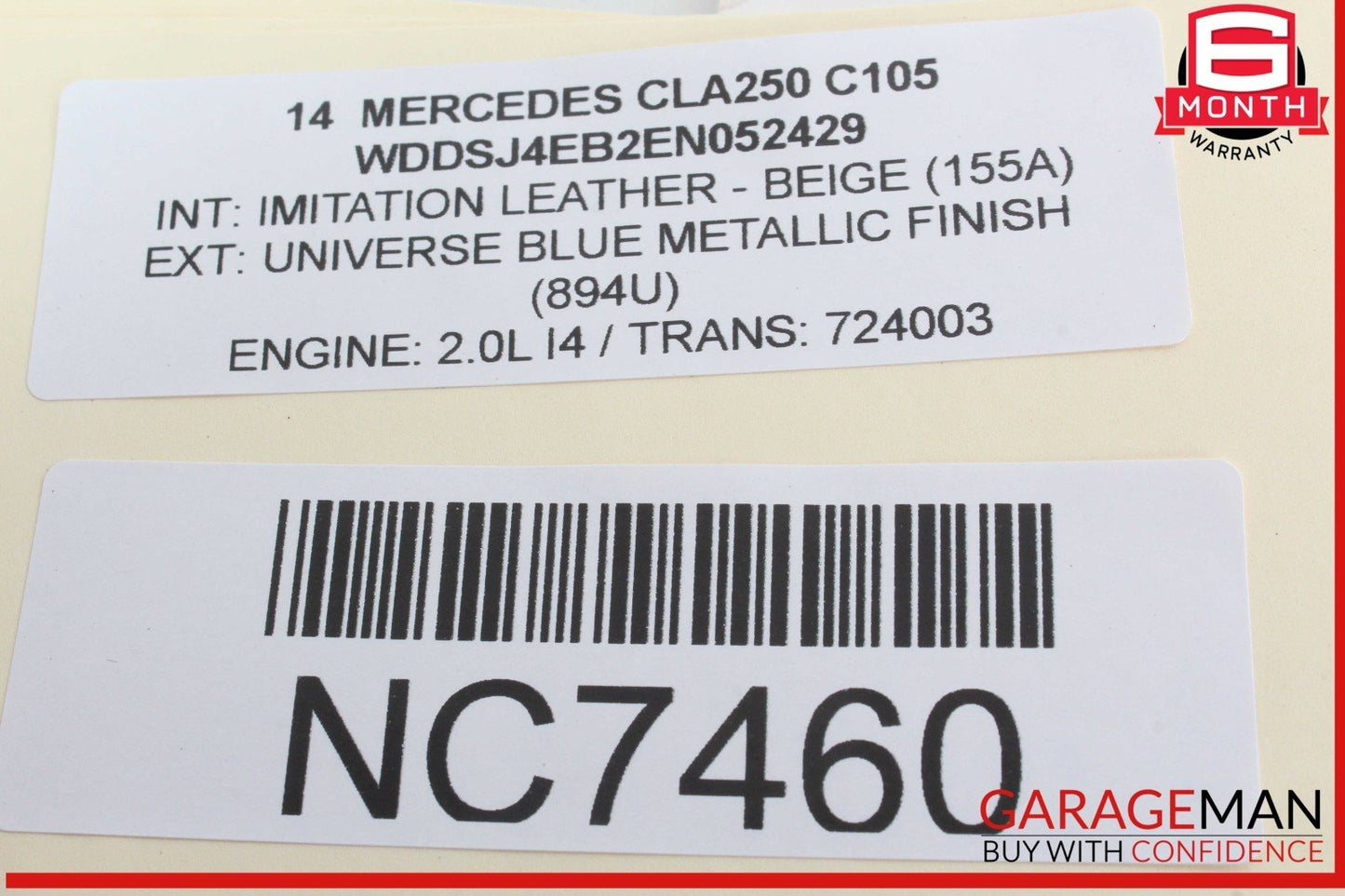 14-18 Mercedes W117 CLA250 Parking Brake Electronic Computer Control Module Unit