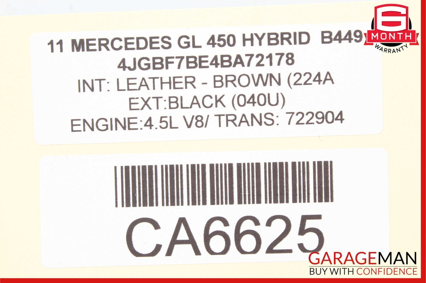 07-16 Mercedes X164 GL450 GL350 GL320 3rd Third Row Seat Motor 1648201942 OEM