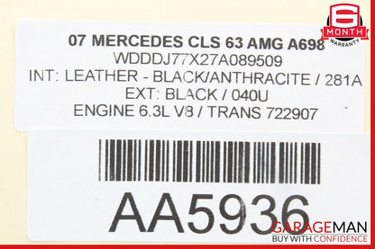 03-11 Mercedes W219 CLS500 CLS63 E55 AMG Airmatic Compressor Air Pressure Tank
