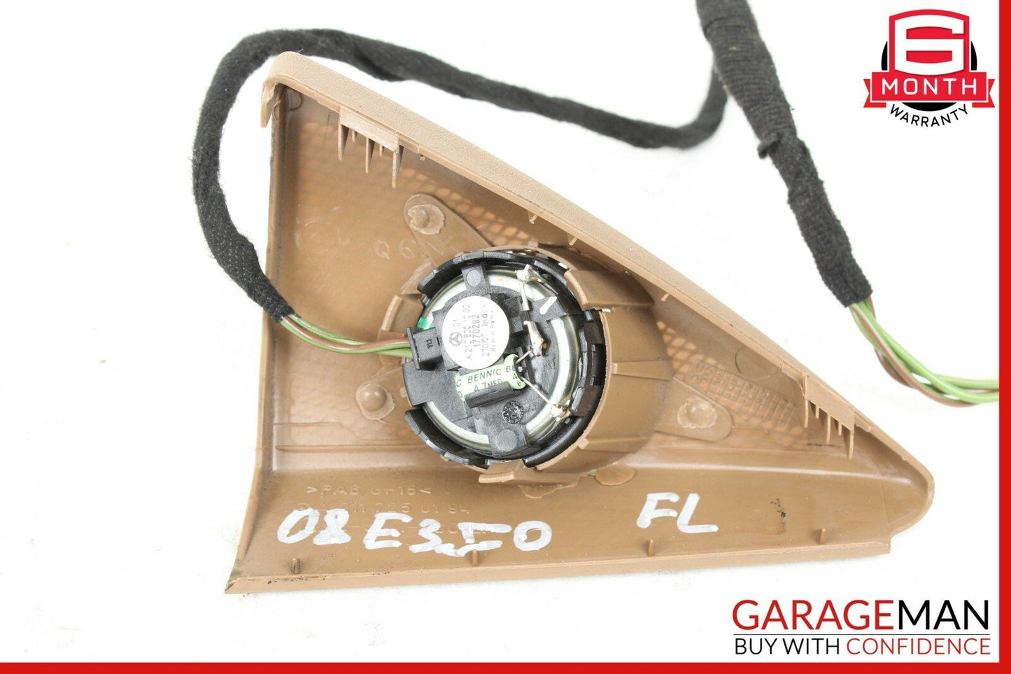 03-09 Mercedes W211 E350 Front Left Driver Side Tweeter Speaker Cover Brown OEM