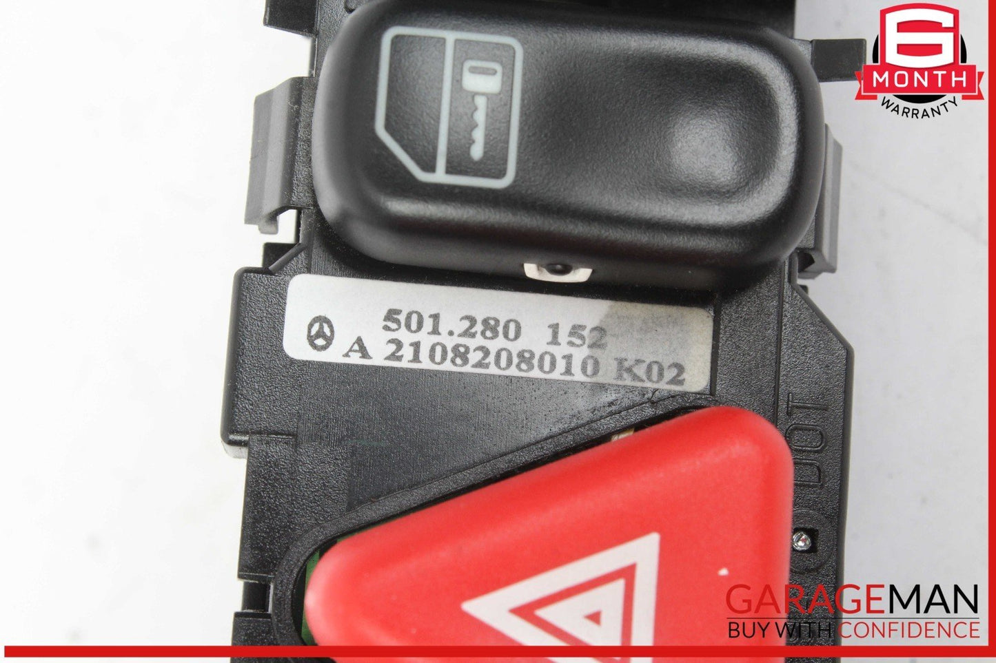 98-02 Mercedes W210 E320 CLK430 Hazard Light Door Lock Switch Control Panel OEM