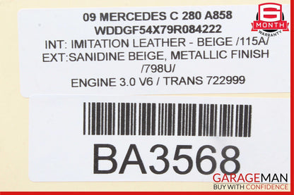 08-15 Mercedes W204 C280 C350 Center Console Gear Shift Trim Bezel Cover Wood