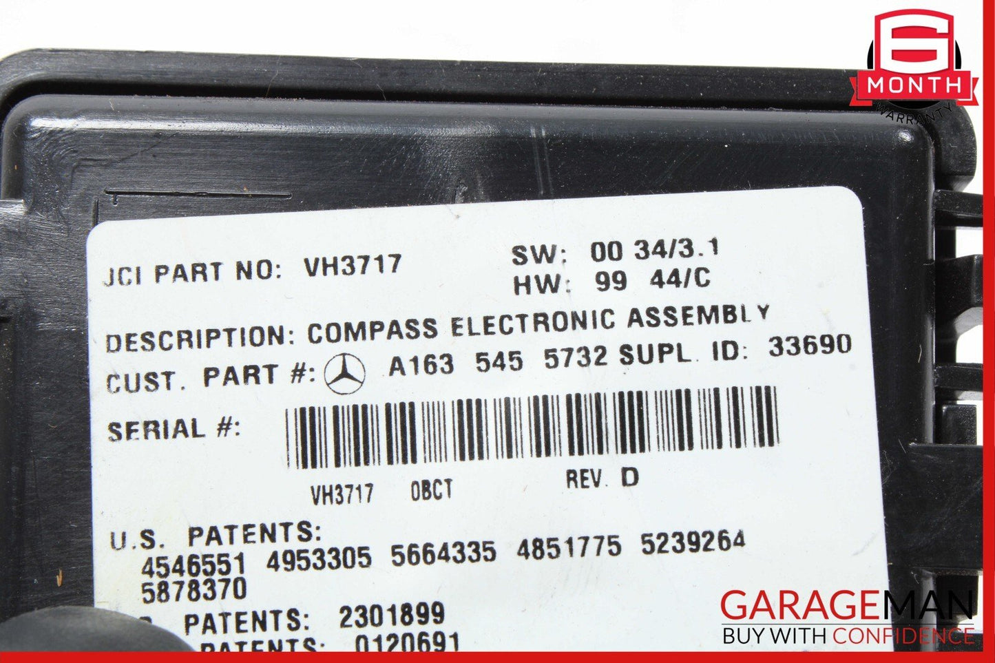 98-03 Mercedes W163 ML320 ML430 ML55 AMG Compass Electronic Control Module OEM
