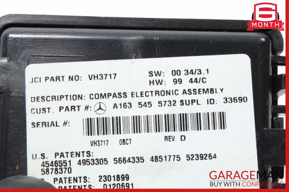98-03 Mercedes W163 ML320 ML430 ML55 AMG Compass Electronic Control Module OEM