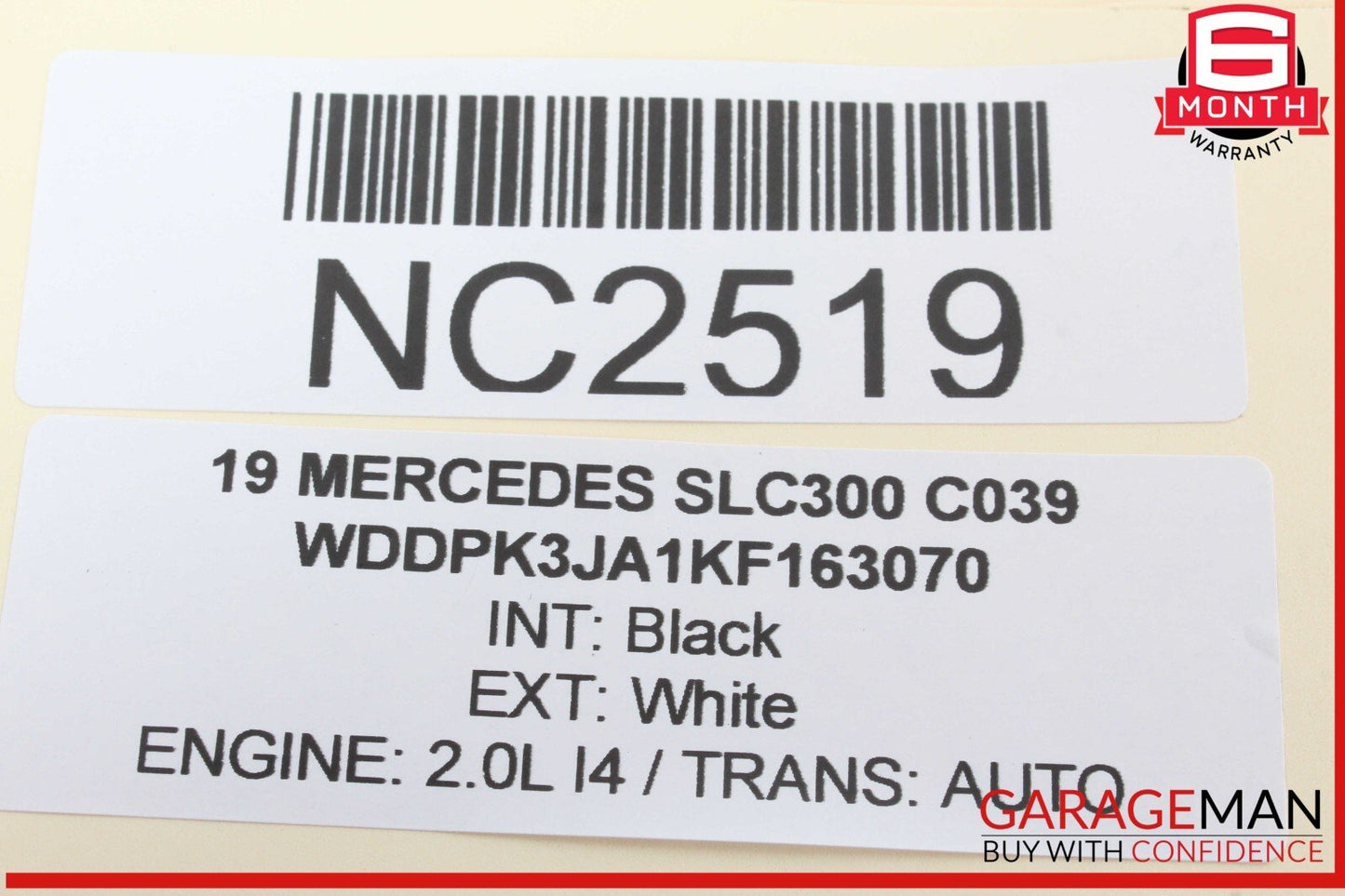 12-20 Mercedes R172 SLC300 Convertible Trunk Right Assist Lift Cylinder OEM