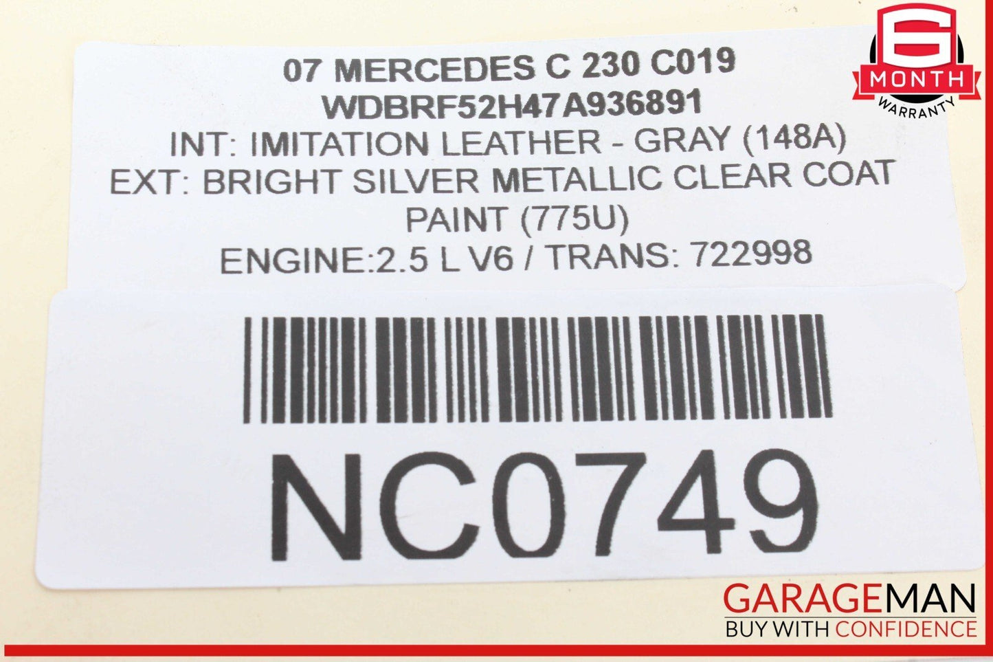 05-12 Mercedes W203 C230 R350 C300 Engine Motor Coolant Water Pump Assembly OEM